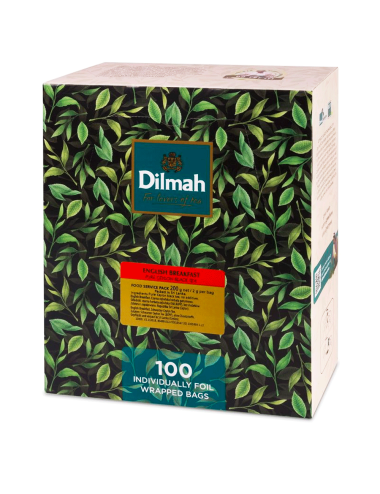 Té negro English Breakfast Dilmah food service 100 sobres