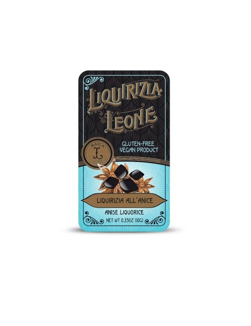 Liquorice Leone with aniseed 24 cans x 10 g