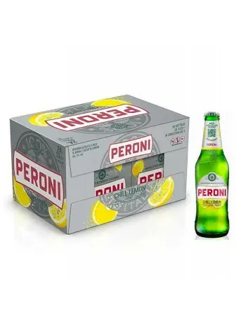 Peroni Chill Lemon Bier Karton mit 24 Flaschen à 33 cl