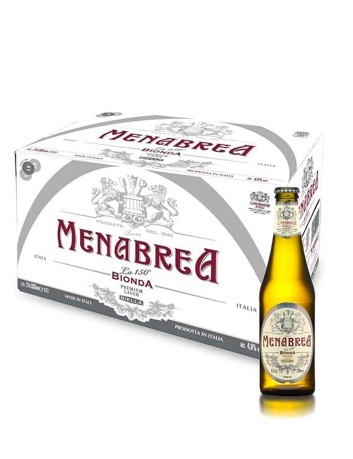 Menabrea La Bionda Bier zum 150-jährigen Jubiläum Karton mit 24 x 33 cl
