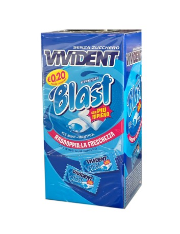 Vivident Fresh Blast Ice Mint-Menthol sans sucre Wax 200 pièces