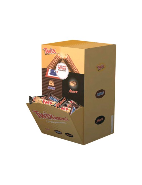 Minis Mix Mars Snickers Twix cajón expo 2 kg
