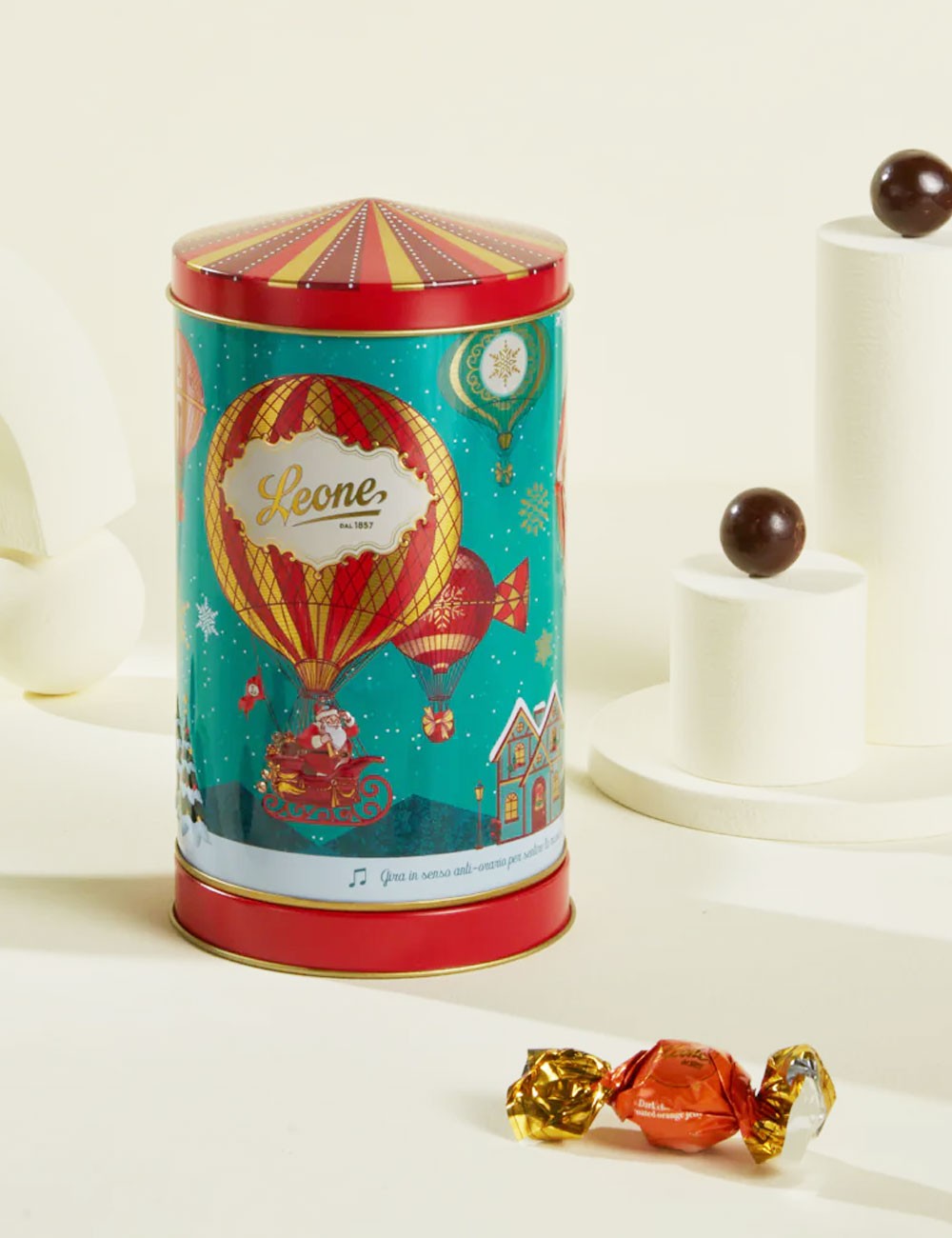 Carillon carousel tin with assorted jelly balls 130 g